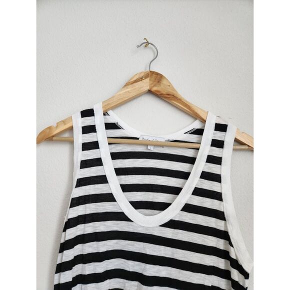 Michael Stars Striped Tank In Black and White | Size S - Picture 4 of 10